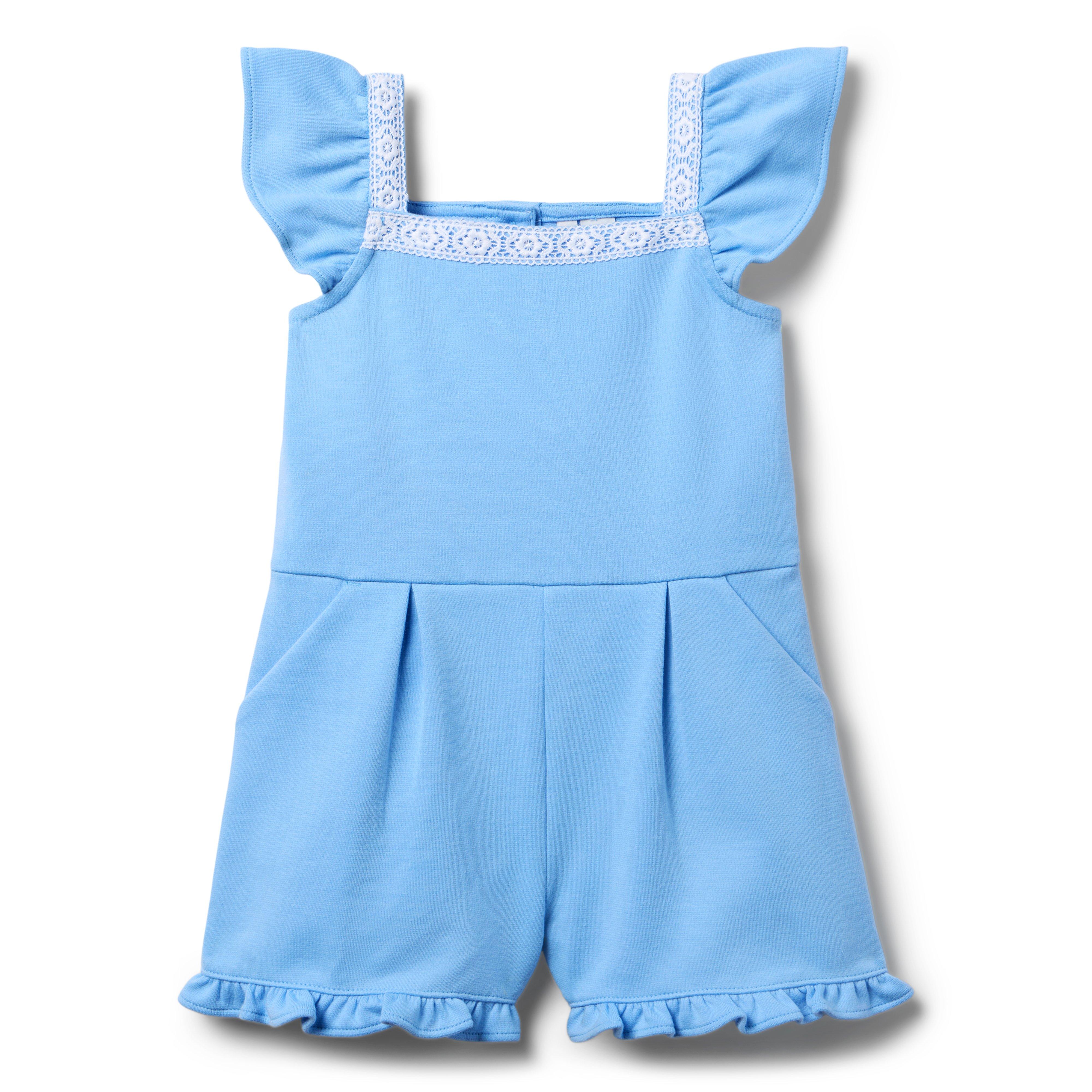 Lace Trim Ponte Romper