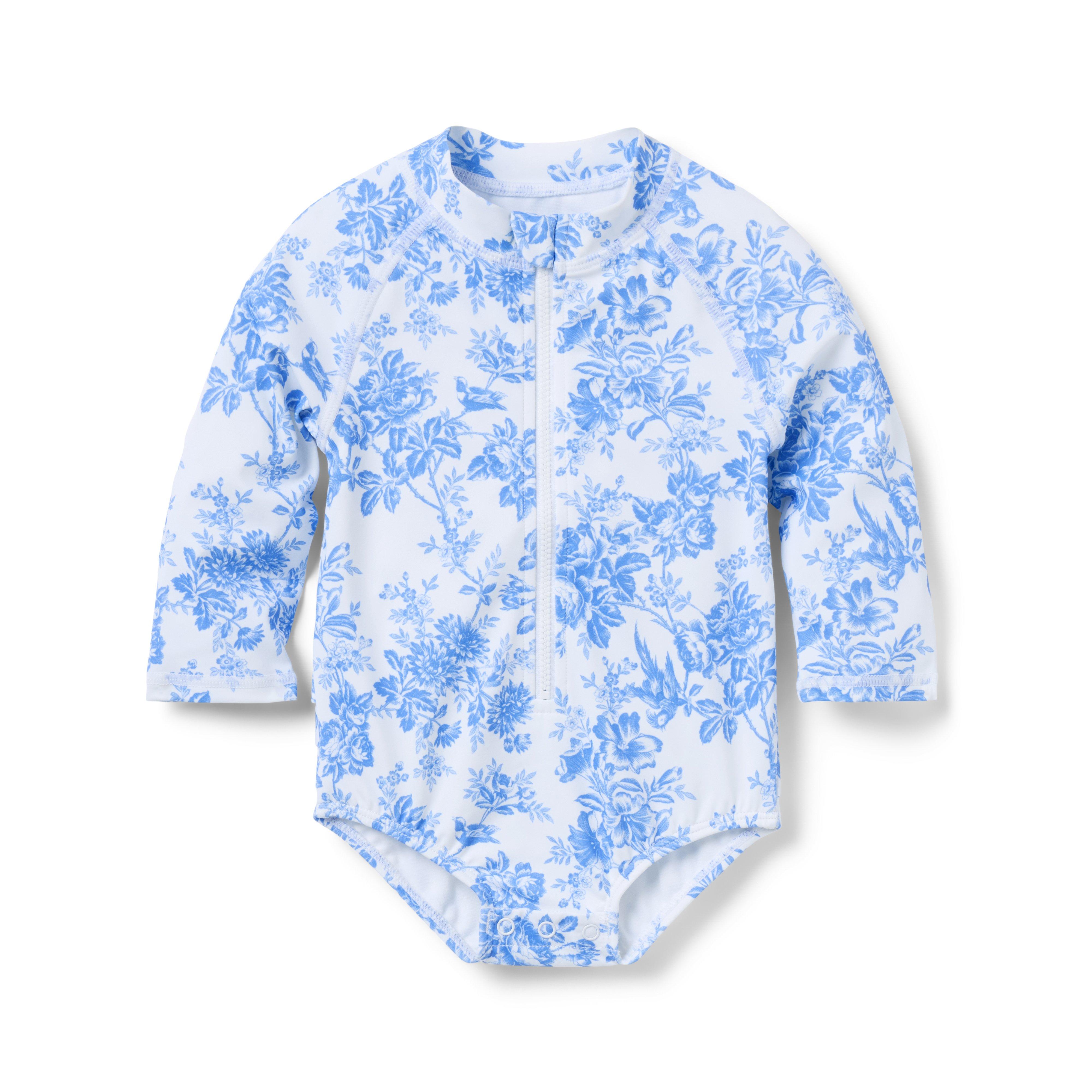 Baby Recycled Floral Rash Guard Swimsuit