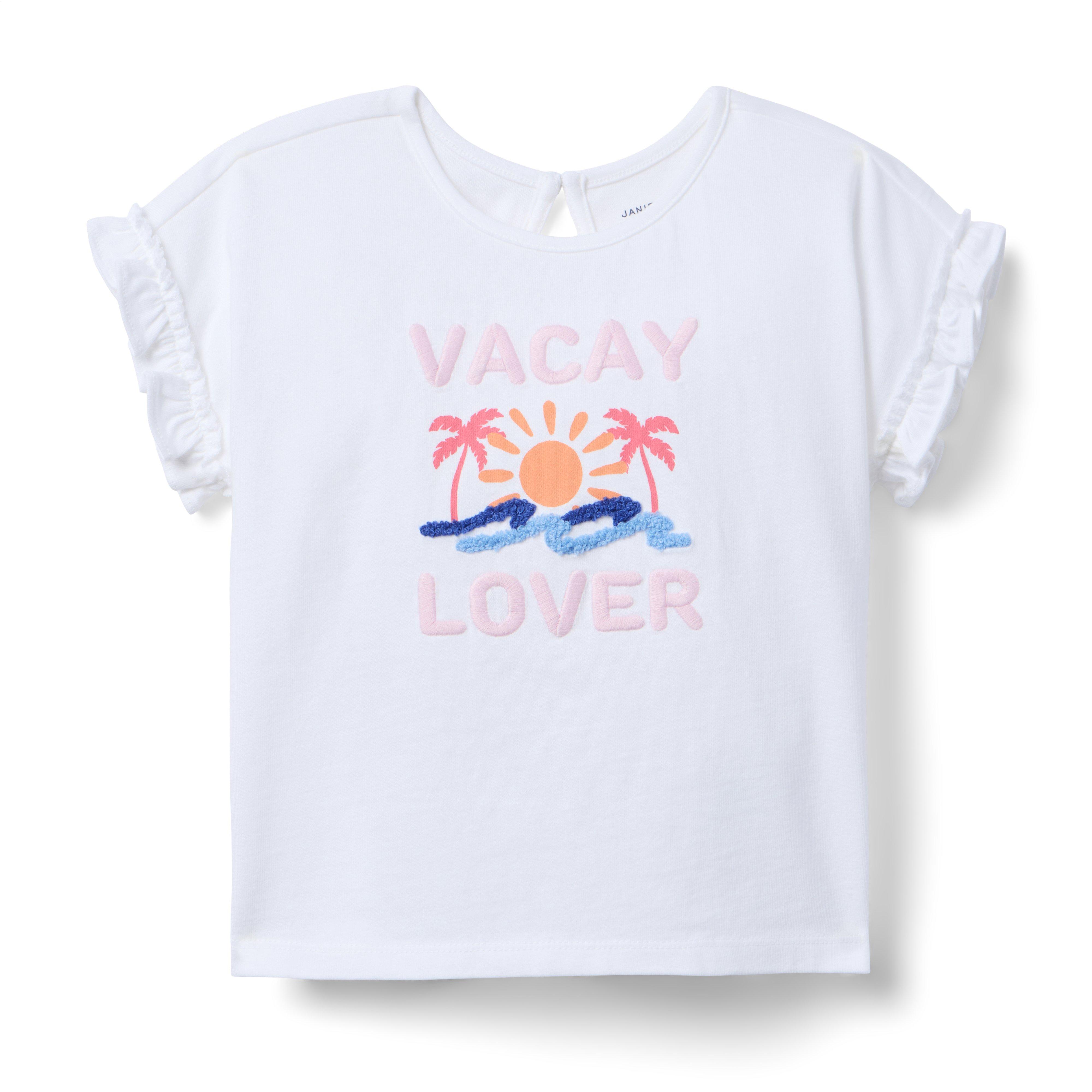 Vacay Ruffle Sleeve Tee