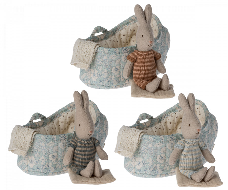 Rabbit in Carry Cot, Micro - Maroon