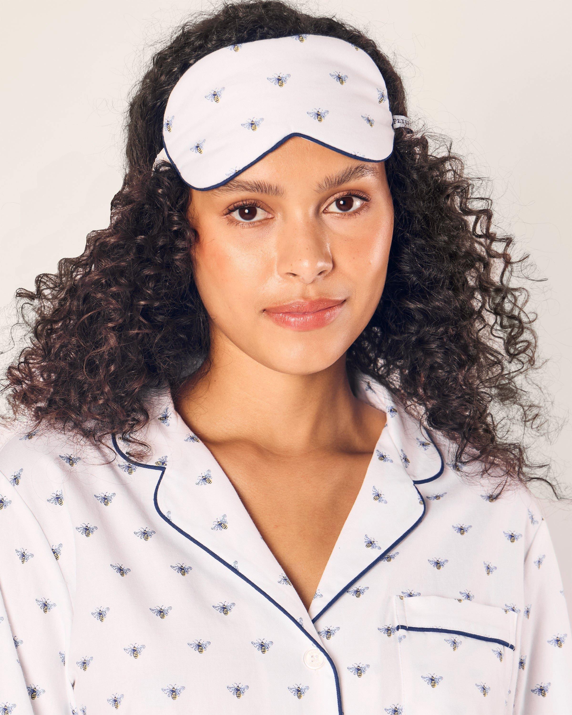 Adult's Twill Sleep Mask in Buzzing Bees image number 1
