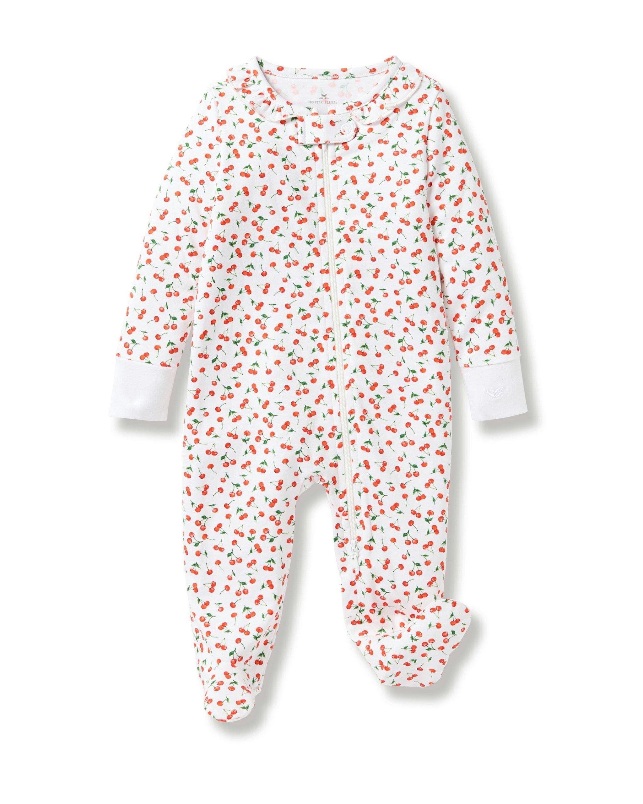 Baby Pima Romper in Cherry Orchard
