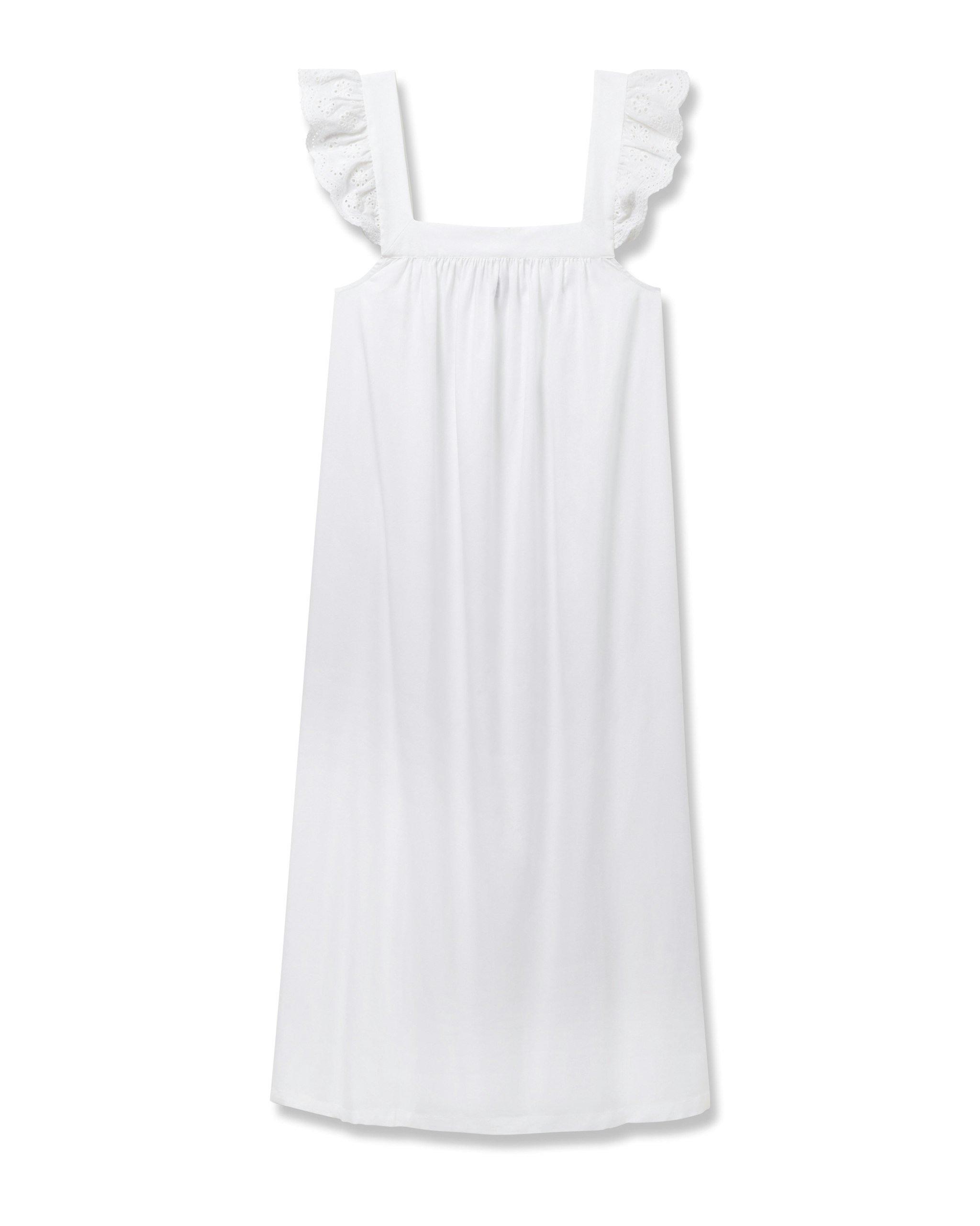 Women's Twill Clara Nightgown in White